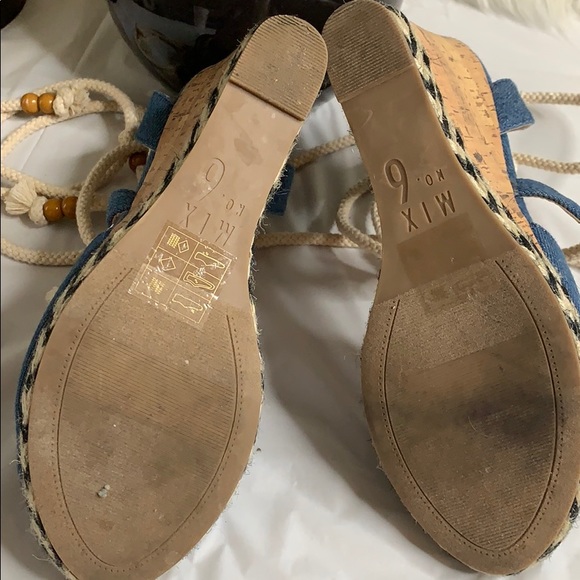 ““MIX No. 6 Denim, lace-up Wedge sandal” - Picture 5 of 5